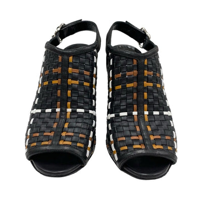 エルメス HERMES サンダル 靴 シューズ レザー ブラック ブラウン ホワイト ウエッジソール