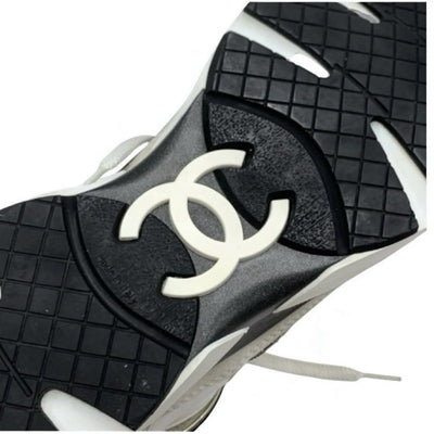 シャネル CHANEL スニーカー 靴 シューズ ファブリック レザー スエード ホワイト ブラック 白 ココマーク ベルクロ スウェード