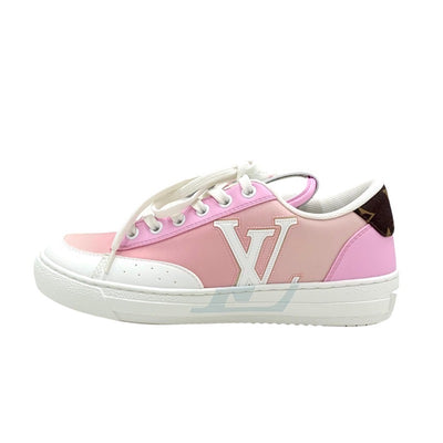 Louis Vuitton LOUIS VUITTON Charlie Line Monogram Sneakers Shoes Fabric Leather Pink White Unused Logo