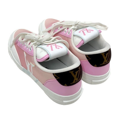 Louis Vuitton LOUIS VUITTON Charlie Line Monogram Sneakers Shoes Fabric Leather Pink White Unused Logo