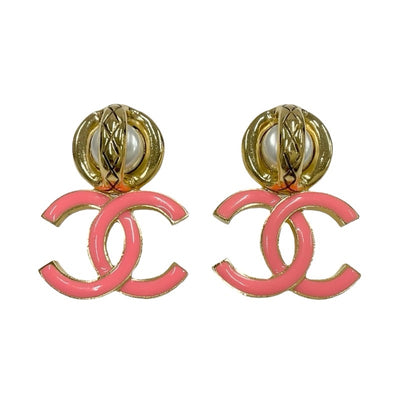 シャネル CHANEL ピアス イヤリング ゴールド ピンク ココマーク