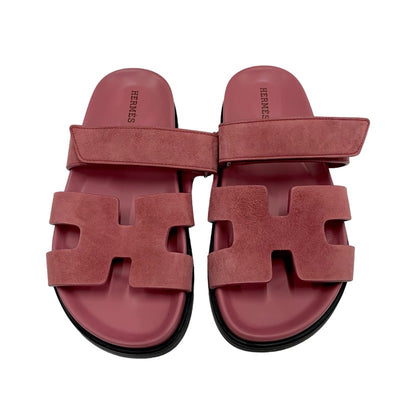 エルメス HERMES シプレ サンダル 靴 シューズ スエード ピンク系 フラットサンダル ミュール