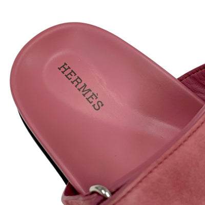 エルメス HERMES シプレ サンダル 靴 シューズ スエード ピンク系 フラットサンダル ミュール