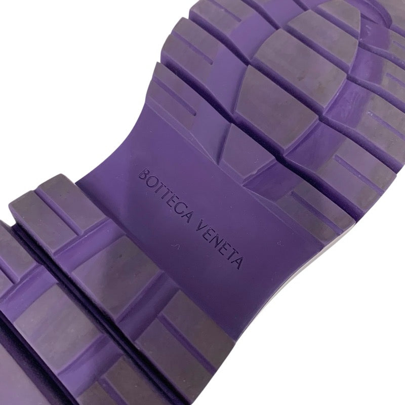 Bottegaveneta Tires Boots Long Boots Shoes Leather Black Purple