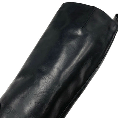 Bottegaveneta Tires Boots Long Boots Shoes Leather Black Purple