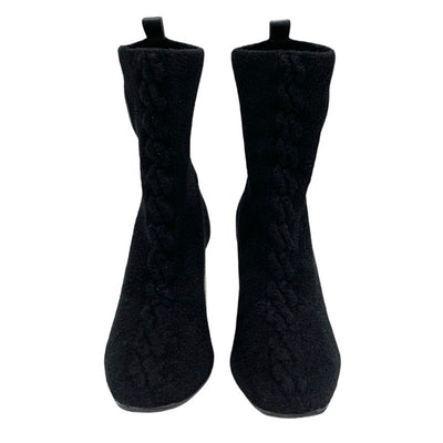 Hermes Jenna Boots, Short Boots, Shoes, Chenille Leather, Black, Black, Socks, Ex Libris, Knit