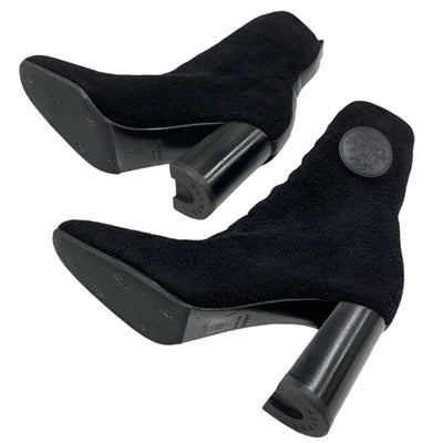 Hermes Jenna Boots, Short Boots, Shoes, Chenille Leather, Black, Black, Socks, Ex Libris, Knit