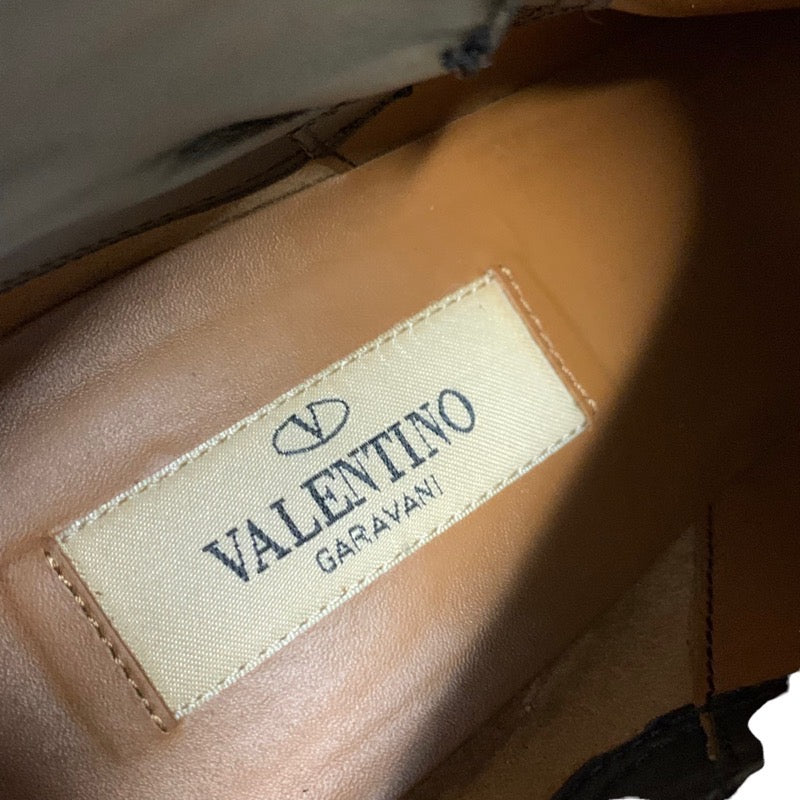 ヴァレンティノ VALENTINO ブーツ ショートブーツ 靴 シューズ レザー ブラック 黒 ゴールド ロックスタッズ ベルト