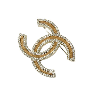 Chanel CHANEL Brooch Corsage Gold Coco Mark Rhinestone