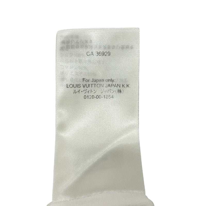 ルイヴィトン LOUIS VUITTON フラウンスカラードレス モノグラム ワンピース シルク ホワイト 白