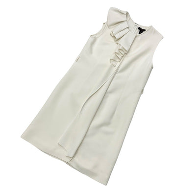 ルイヴィトン LOUIS VUITTON フラウンスカラードレス モノグラム ワンピース シルク ホワイト 白