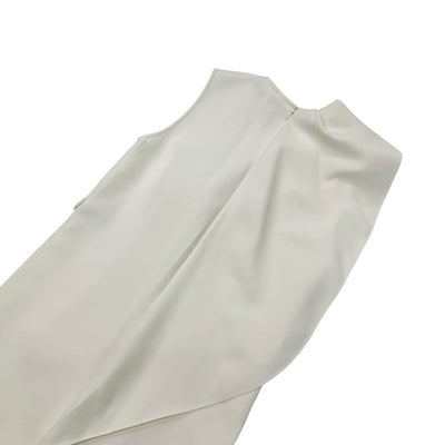 ルイヴィトン LOUIS VUITTON フラウンスカラードレス モノグラム ワンピース シルク ホワイト 白