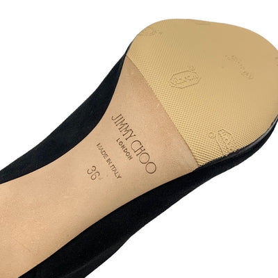 ジミーチュウ JIMMY CHOO サンダル 靴 シューズ スエード ブラック 黒