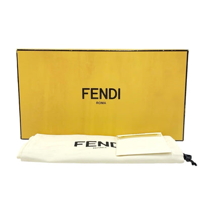 フェンディ FENDI サンダル 靴 シューズ レザー ホワイト 白 ゴールド メタルロゴ