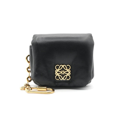 LOEWE Charm Black Gold Anagram Accessories Case Puffer Goya Case