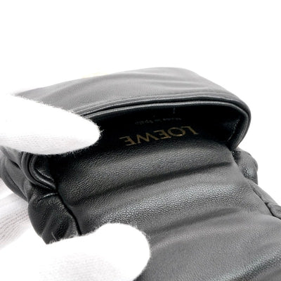 LOEWE Charm Black Gold Anagram Accessories Case Puffer Goya Case