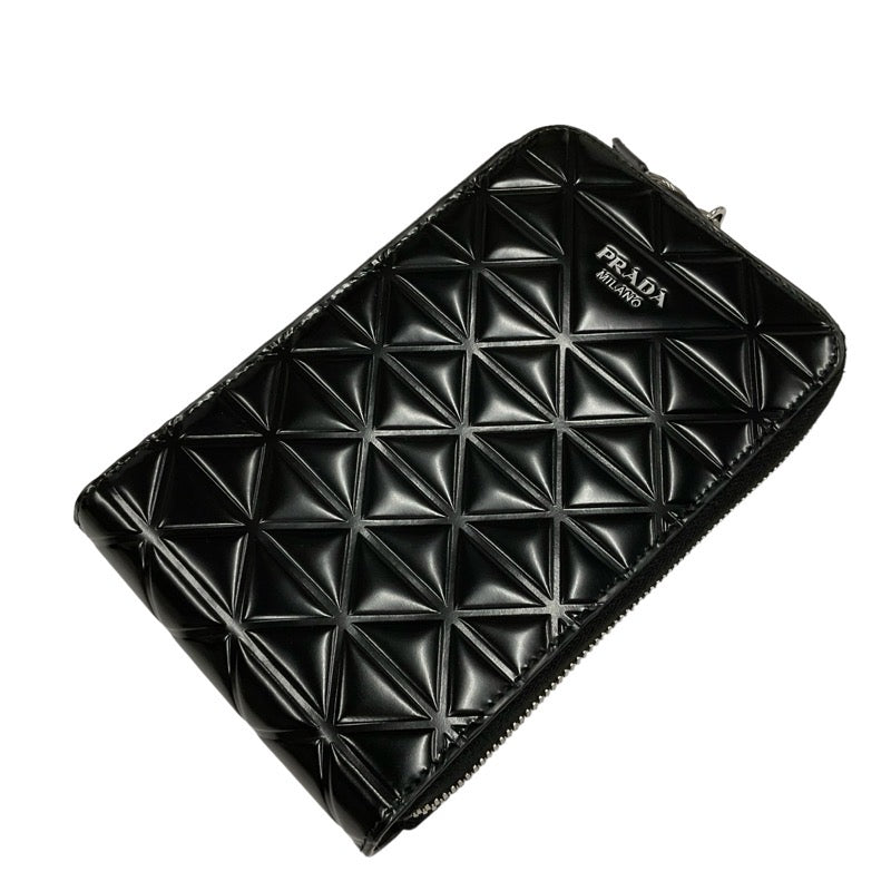 PRADA Mobile/Smartphone Accessories Black Mobile Pouch Phone Case Pochette Logo Strap