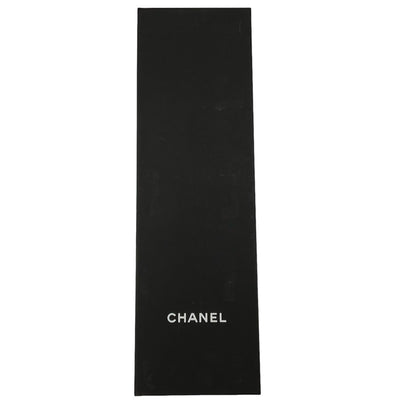 Chanel Hair Accessories White Black Camellia Logo Ribbon Scrunchy Hair Elastic