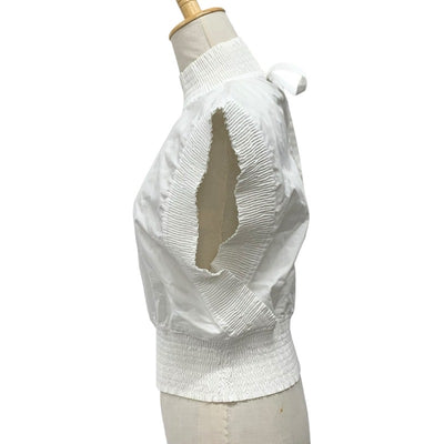 ルイヴィトン LOUIS VUITTON トップス コットン ホワイト ブラウス モノグラム ノースリーブ