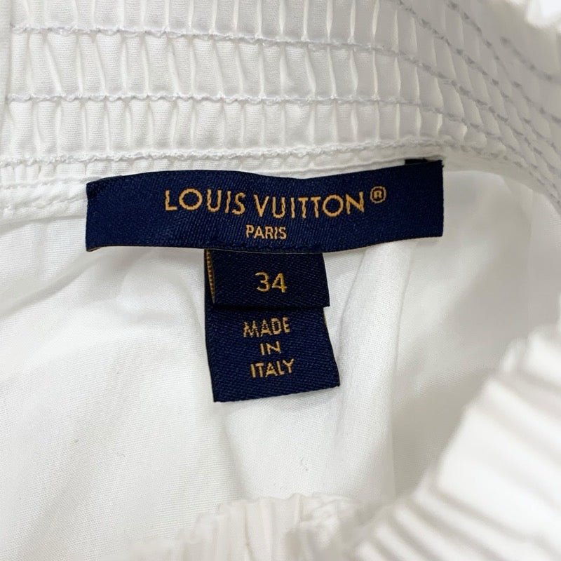 ルイヴィトン LOUIS VUITTON トップス コットン ホワイト ブラウス モノグラム ノースリーブ