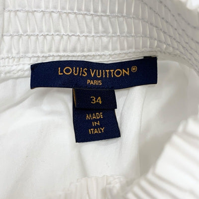 ルイヴィトン LOUIS VUITTON トップス コットン ホワイト ブラウス モノグラム ノースリーブ