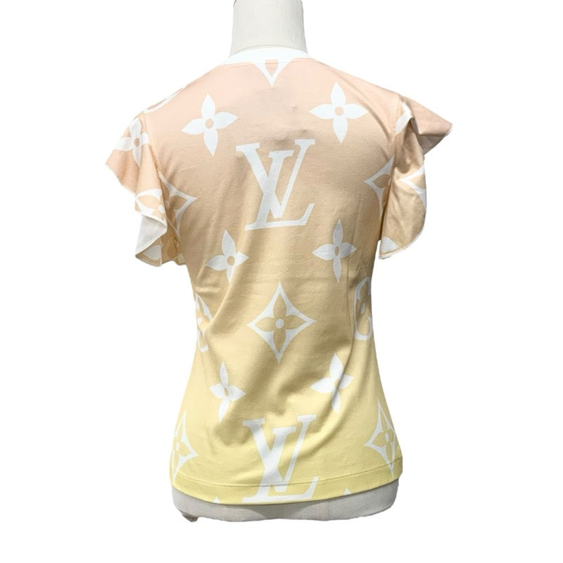 ルイヴィトン LOUIS VUITTON サンライズモノグラム トップス コットン オレンジ系 未使用 グラデーション Tシャツ