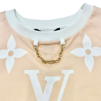 ルイヴィトン LOUIS VUITTON サンライズモノグラム トップス コットン オレンジ系 未使用 グラデーション Tシャツ