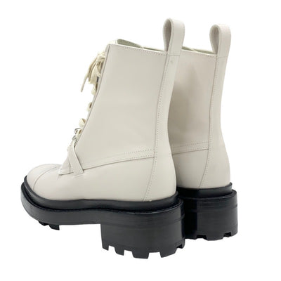 エルメス HERMES ファンク ブーツ ショートブーツ 靴 シューズ レザー ベージュ系 ケリー金具 レースアップ