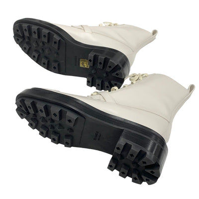 エルメス HERMES ファンク ブーツ ショートブーツ 靴 シューズ レザー ベージュ系 ケリー金具 レースアップ