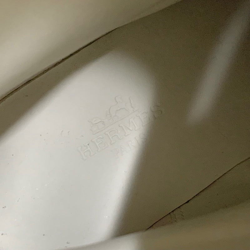 エルメス HERMES ファンク ブーツ ショートブーツ 靴 シューズ レザー ベージュ系 ケリー金具 レースアップ