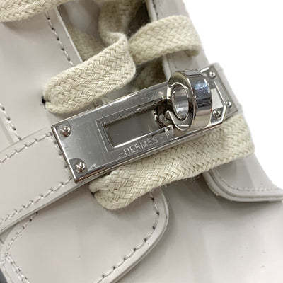 エルメス HERMES ファンク ブーツ ショートブーツ 靴 シューズ レザー ベージュ系 ケリー金具 レースアップ