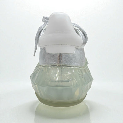 ジミーチュウ JIMMY CHOO DIAMOND スニーカー 靴 シューズ レザー シルバー ホワイト 未使用 ロゴ ラメ