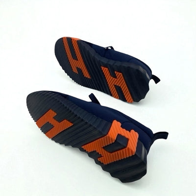エルメス HERMES バウンシング スニーカー 靴 シューズ ファブリック スエード ネイビー オレンジ スウェード