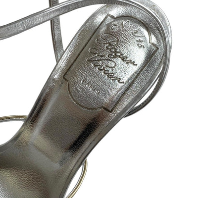 ロジェヴィヴィエ Roger Vivier サンダル 靴 シューズ レザー シルバー ゴールド ビジュー アンクルストラップ パーティーシューズ