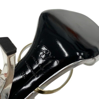 ロジェヴィヴィエ Roger Vivier サンダル 靴 シューズ レザー シルバー ゴールド ビジュー アンクルストラップ パーティーシューズ