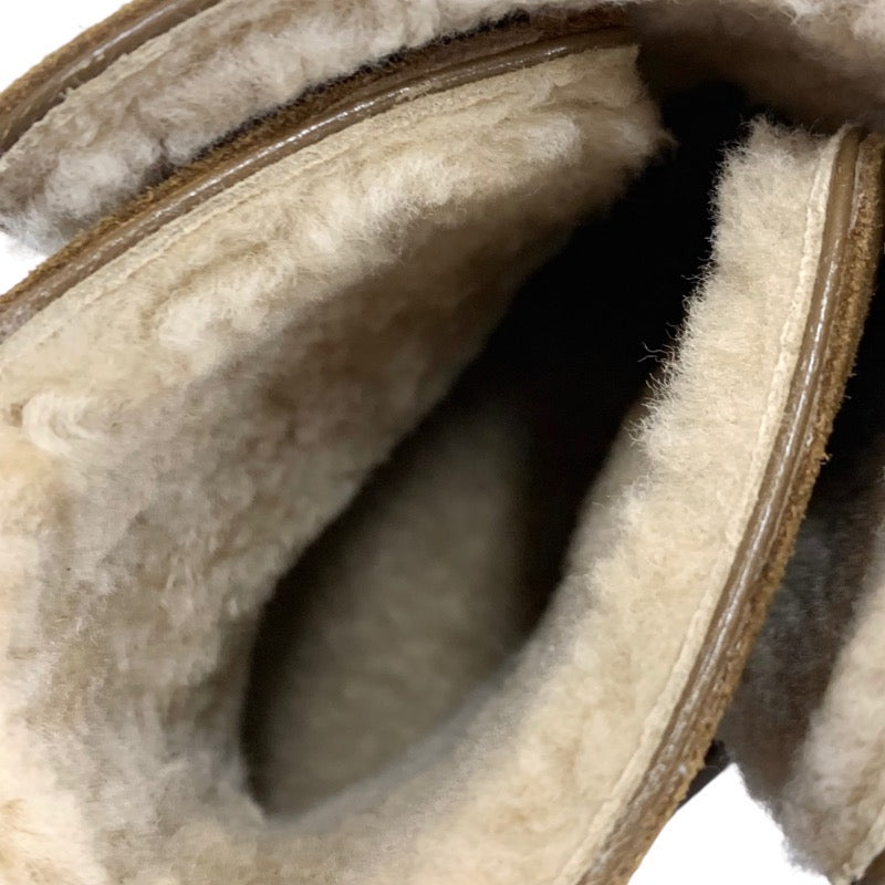 エルメス HERMES ヴェオ ブーツ ショートブーツ 靴 シューズ スエード ムートン ブラウン シルバー ムートンブーツ ケリー金具