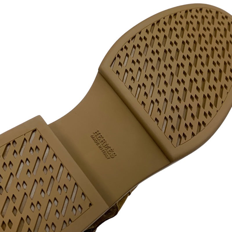 エルメス HERMES ヴェオ ブーツ ショートブーツ 靴 シューズ スエード ムートン ブラウン シルバー ムートンブーツ ケリー金具