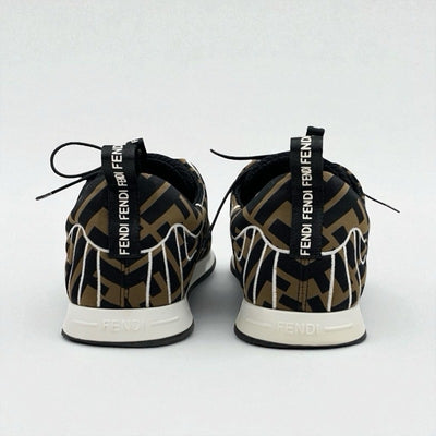 フェンディ FENDI スニーカー 靴 シューズ ファブリック ブラック ブラウン ホワイト 黒 ズッカ ロゴ