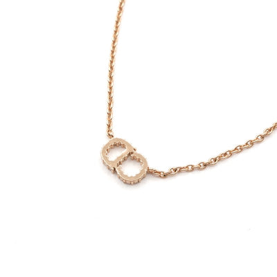クリスチャンディオール CHRISTIAN DIOR CLAIR D LUNE ネックレス ペンダント チョーカー ゴールド ロゴ ラインストーン