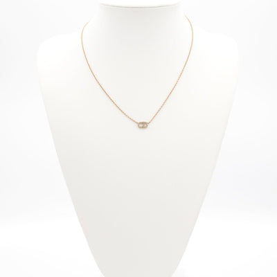 クリスチャンディオール CHRISTIAN DIOR CLAIR D LUNE ネックレス ペンダント チョーカー ゴールド ロゴ ラインストーン