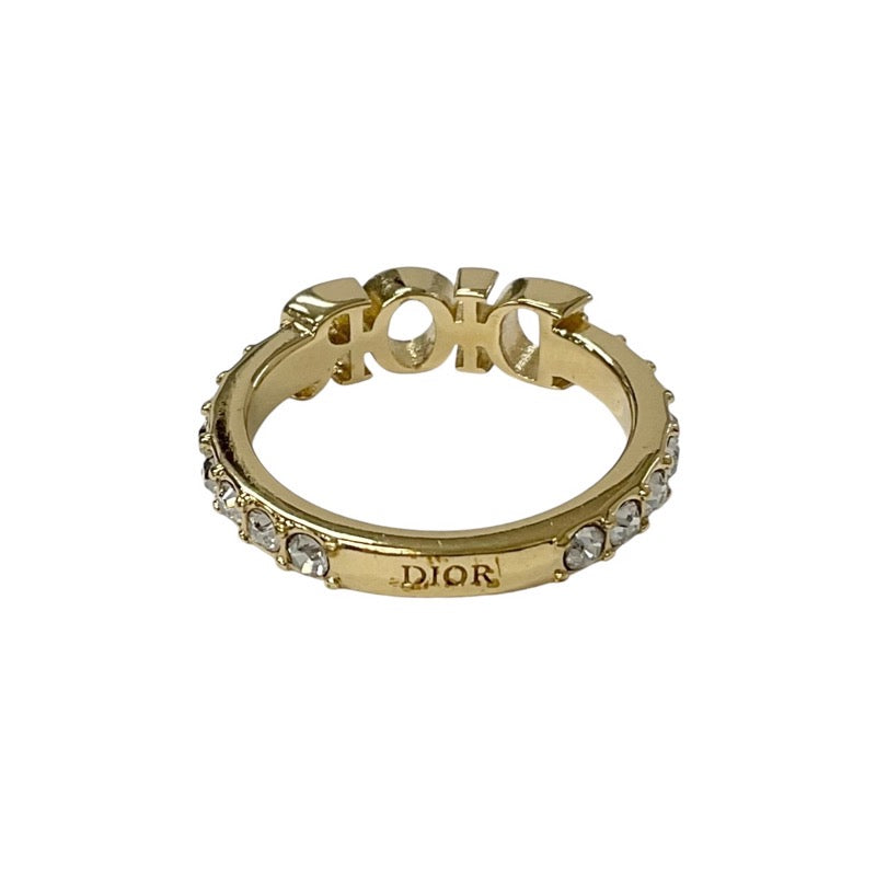 Christian Dior CHRISTIAN DIOR Dio(r)evolution ring gold rhinestone logo