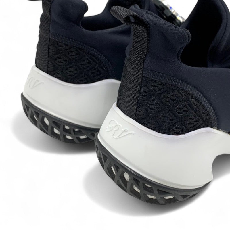 ロジェヴィヴィエ Roger Vivier ヴィヴラン スニーカー 靴 シューズ ファブリック ブラック ホワイト 黒 ストラスバックル ビジュー