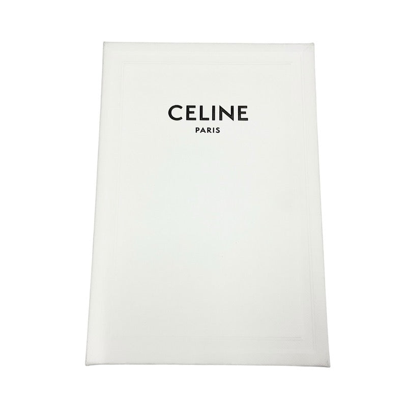 CELINE Charm Brown White Gold Triomphe Canvas Logo Micro Vertical Cocktail