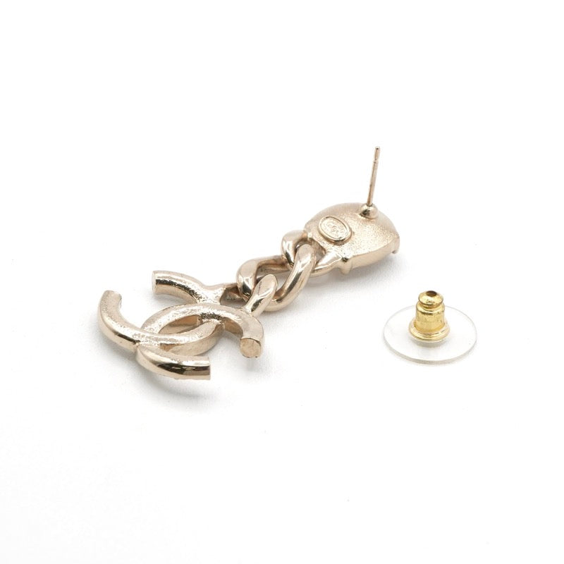 シャネル CHANEL ピアス イヤリング ゴールド ココマーク ラインストーン ビジュー