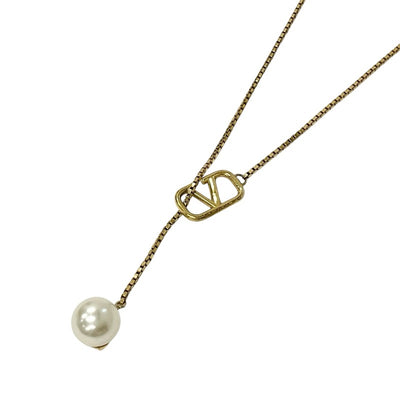 Valentino VALENTINO necklace pendant choker gold V logo