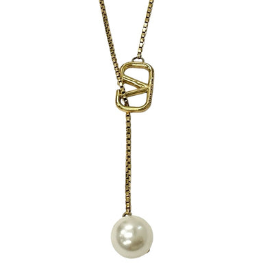 Valentino VALENTINO necklace pendant choker gold V logo