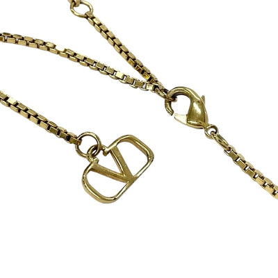 Valentino VALENTINO necklace pendant choker gold V logo