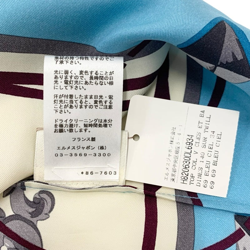 エルメス HERMES トップス シルク マルチカラー 未使用 ブラウス