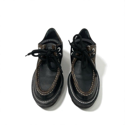 ルイヴィトン LOUIS VUITTON ボブールライン ローファー 革靴 靴 シューズ レザー ブラック ブラウン ダービーシューズ レースアップシューズ