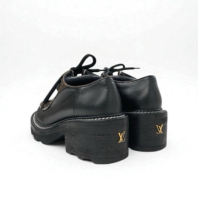 ルイヴィトン LOUIS VUITTON ボブールライン ローファー 革靴 靴 シューズ レザー ブラック ブラウン ダービーシューズ レースアップシューズ